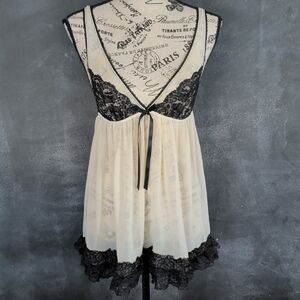 Victoria's Secret Sheer Ivory Babydoll Lingerie